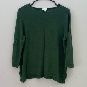 J Jill Large Petite Green Sweater